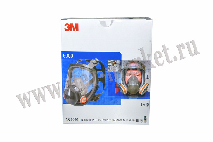 картинка Полная защитная маска 3М 6000 в сборе от магазина Dez-market.ru
